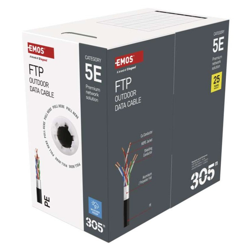 FTP KABEL CAT5E PE OUTDOOR 305M BOX 7