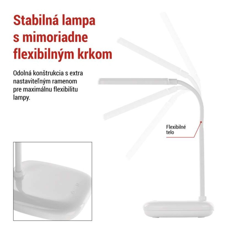 LED STOLNÍ LAMPA MOLLY BÍLÁ 4