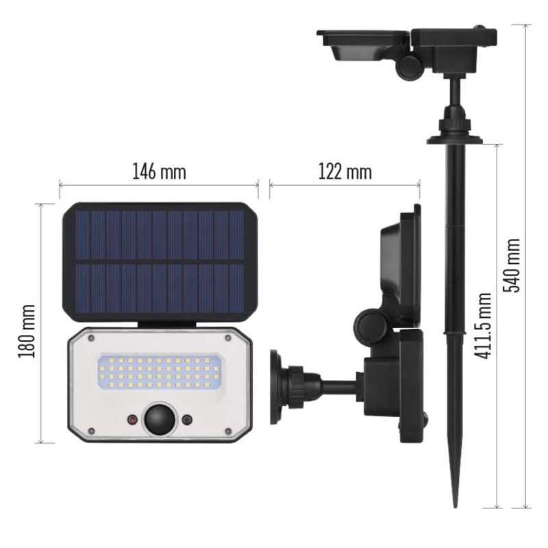 LED SOLARNÍ REFLEKTOR SPILO 1500LM IP54 4