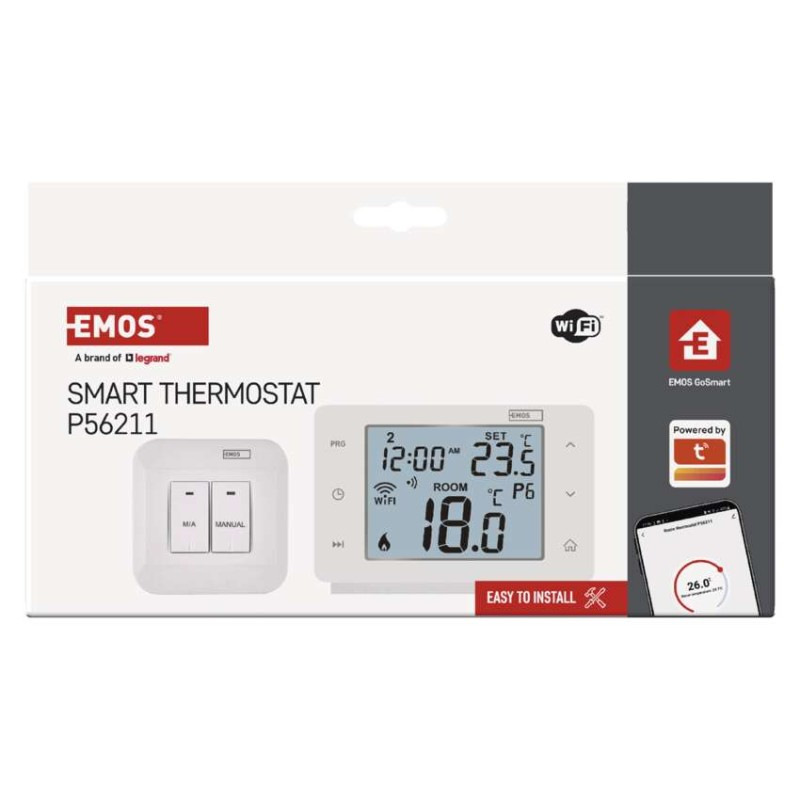 Termostat izbový GOSMARTs WIFI P56211 bedrôtový EMOS 14
