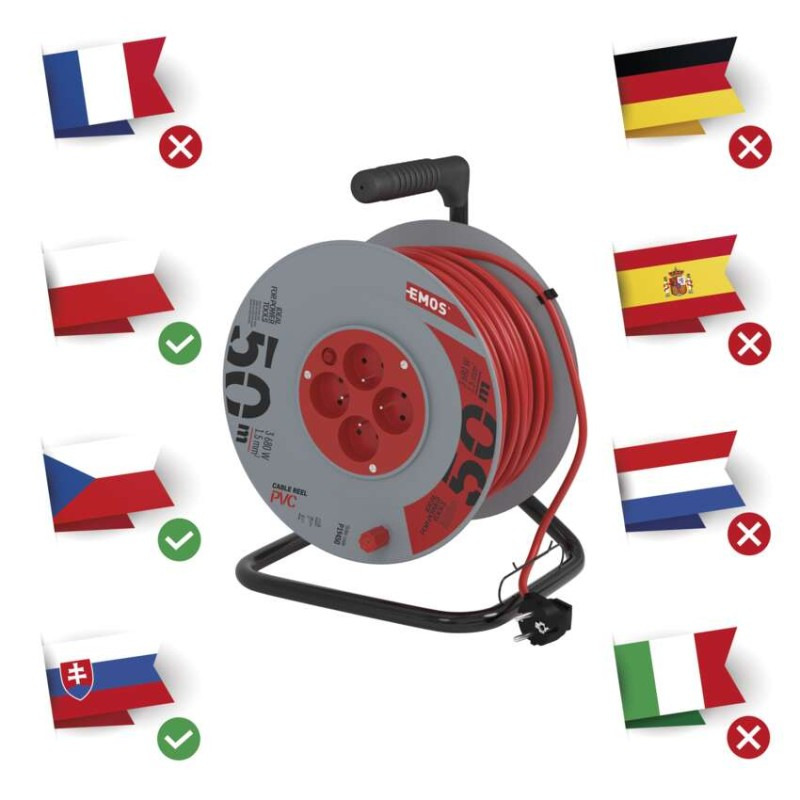 Káblový bubon predl. 4Z-50m PVC   P19450 4