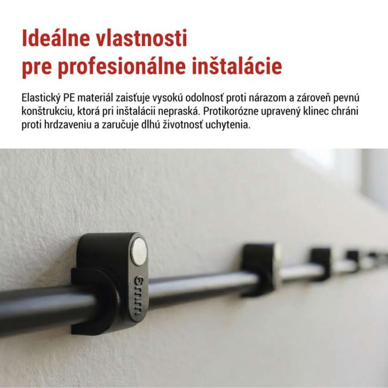 Príchytka na kábel 6MM čierna (bal.50ks) A2821 1
