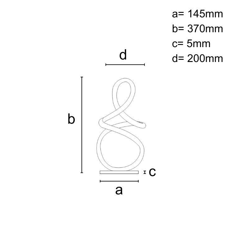 LED dizajnová stolná lampa 28W - JT1305/CH 4