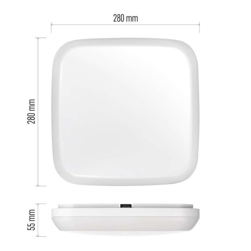 LED DORI PŘ.ČTV IP54/24W/NW B 2