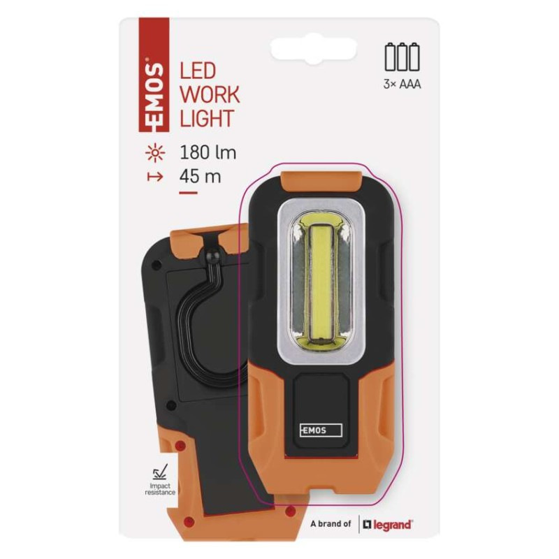 Svietidlo Led pracovné 3W COB 3xAAAA P3888 7