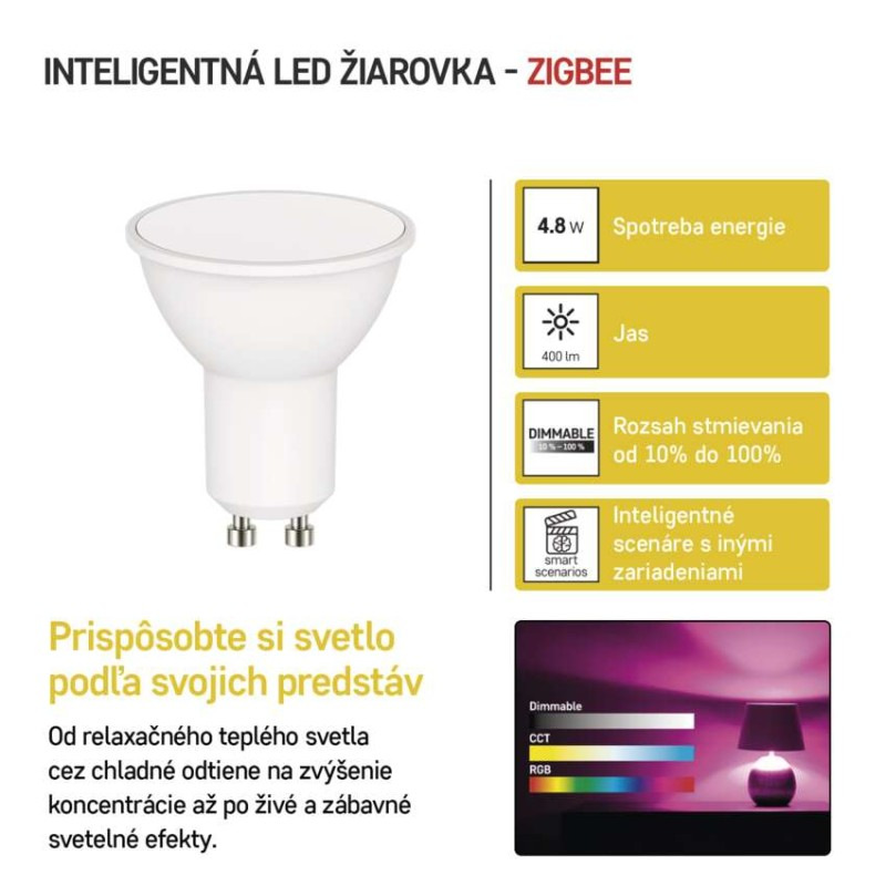 LED GOSMART MR16 4,8W(35W)400lmGU10 ZIGB 2