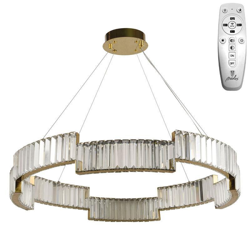 LED krištáľový luster + diaľkový ovládač 60W - J6323/C 1