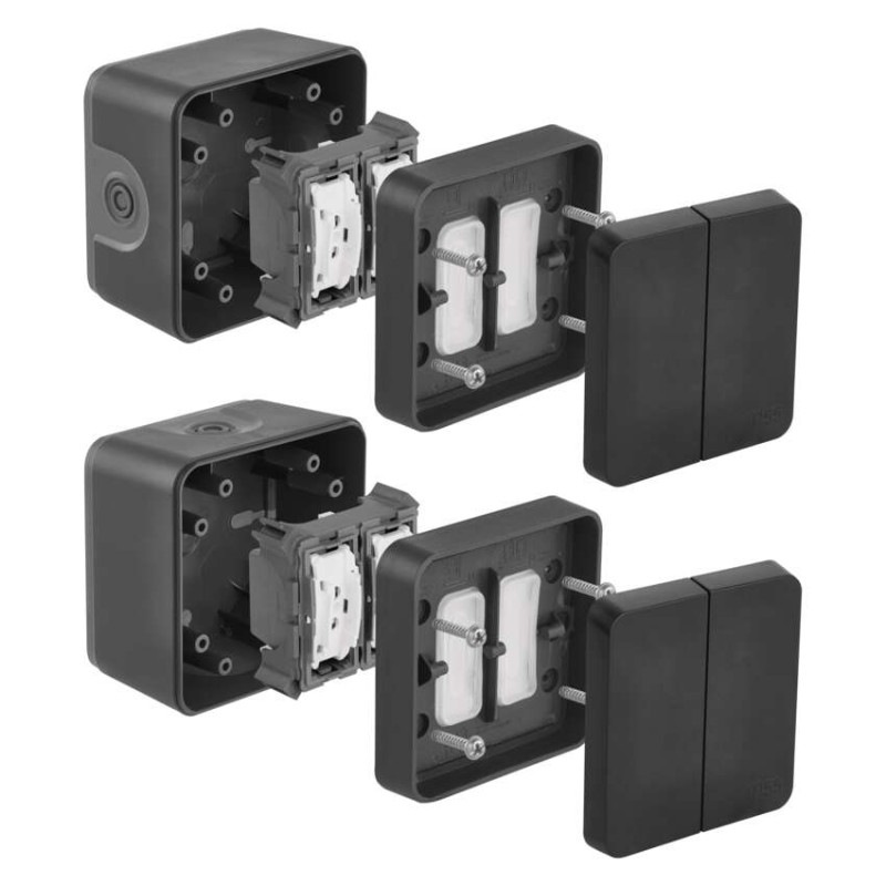 CYKLONE prepínač dvojitý striedavý č. 6+6, IP 55 D730423 5