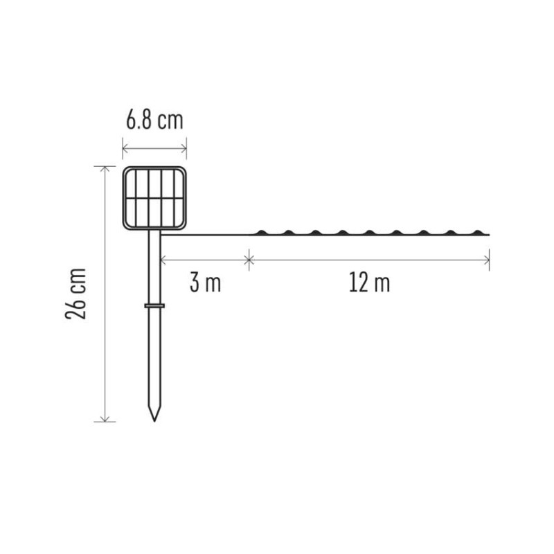 VIANOCE 120LED NANO SOLAR 12m D3ZC01 2