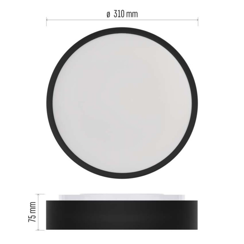 LED SVÍTIDLO RORI 17W 1100LM IP54 CCT Č 2