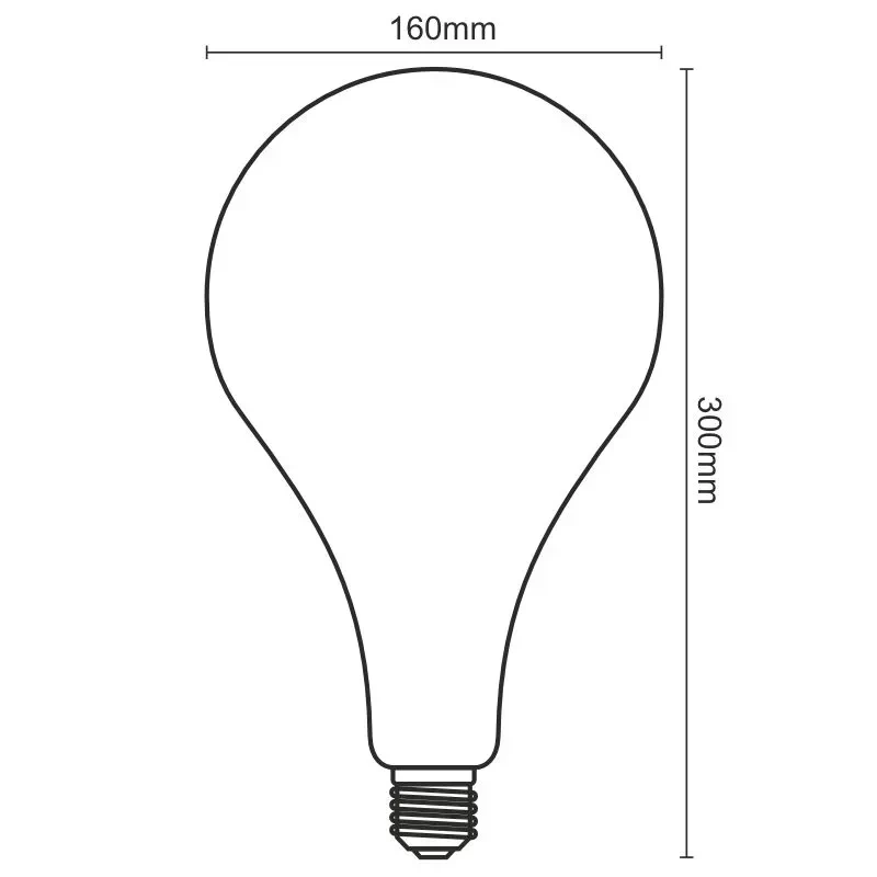 LED dekoratívna žiarovka / filament SPIRAL 4W SMOKE - A165 / E27 / 2000K - ZSF114 5