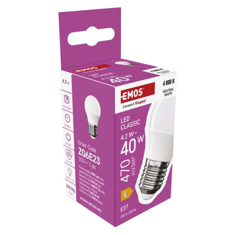 Žiarovka LED CLS MINI GL 6W E27 NW  ZQ1121 7