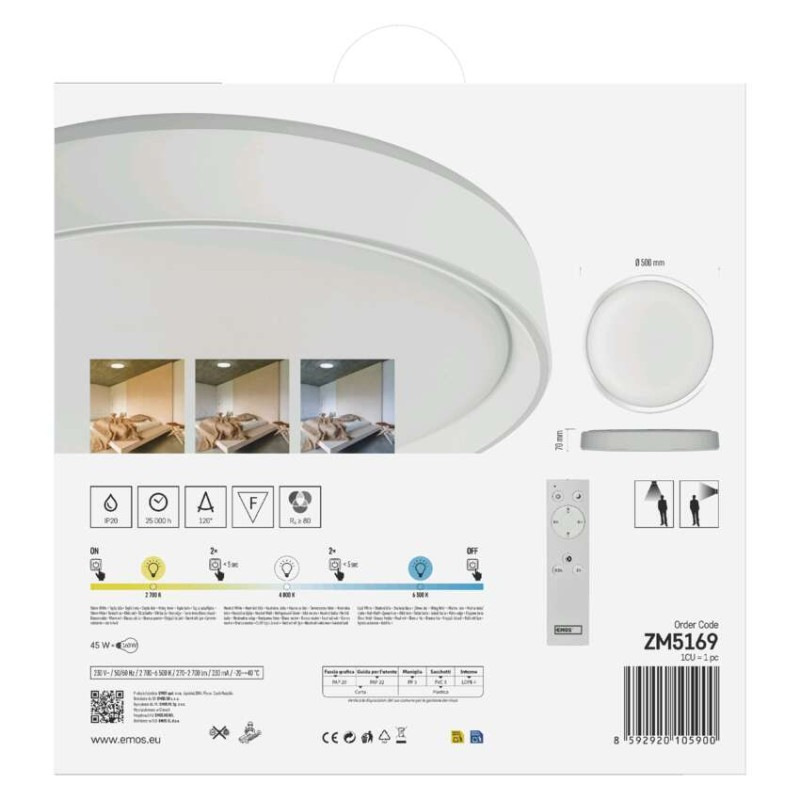LED SV.PŘ.K 45W 2700LM STM.NAST.CCT+DÁL. 13