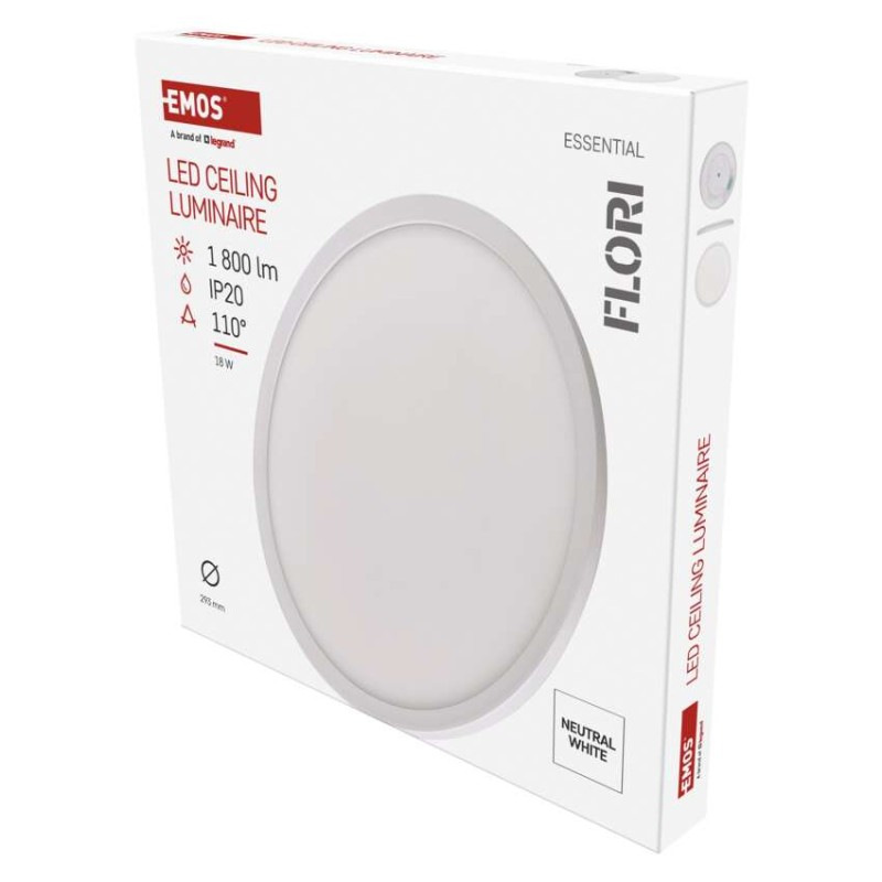 LED SVÍTIDLO FLORI PŘ.K 18W 1800LM NW IP