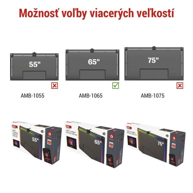 GOSMART AMBIENTNÍ OSVĚTLENÍ TV 65" 6