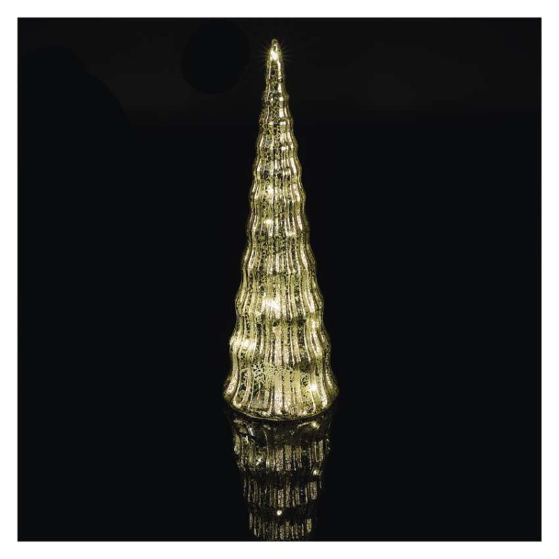 VIANOCE Stromček LED sklenený 27cm, časovač, teplá biela DCLW30 9