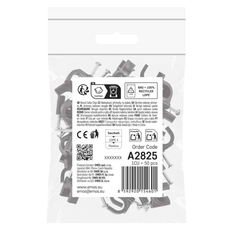 Príchytka na kábel 10MM čierna (bal.50ks) A2825 6