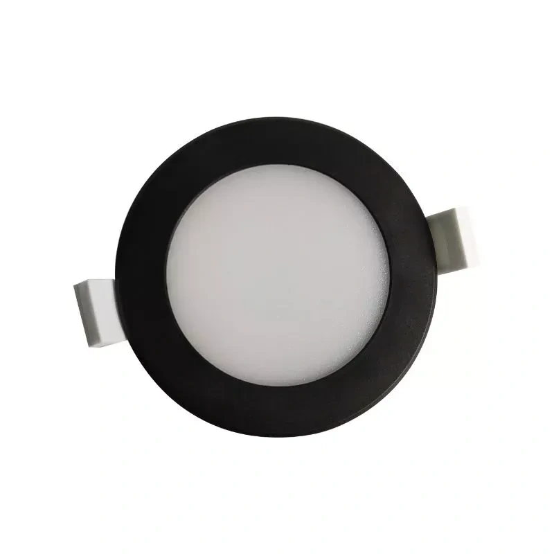 LED podhľadové svietidlo 7W / IP44 / DR01 / SMD / 4000K / BK - LDL153/B 1