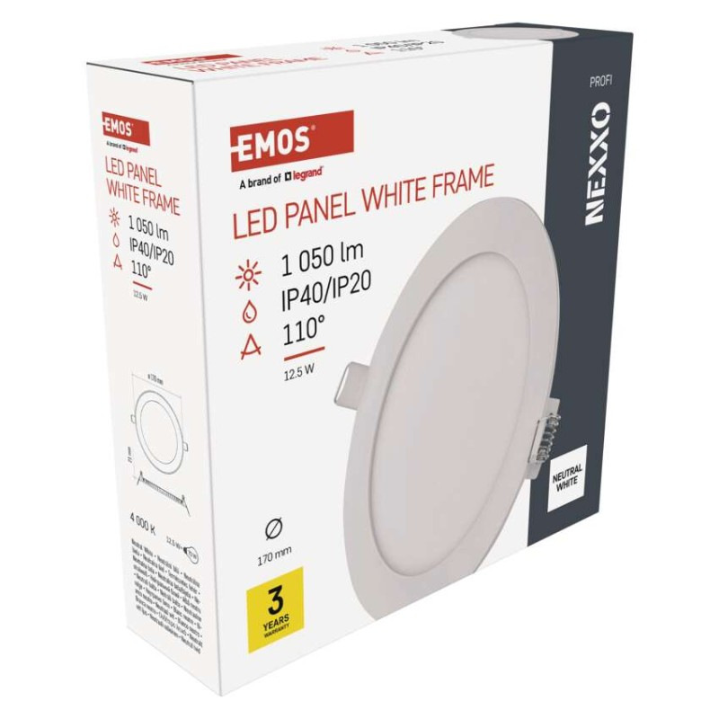 LED panel stropný prisadený kruh 12W IP20 NW ZD1132 10
