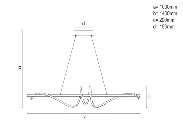 LED závesné svietidlo s diaľkovým ovládačom 50W - TA2316/W 1