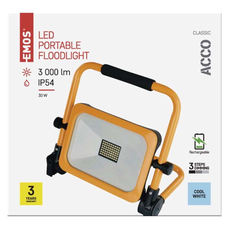LED REFLEKTOR ACCO 30W 3000LM IP54 CW 12