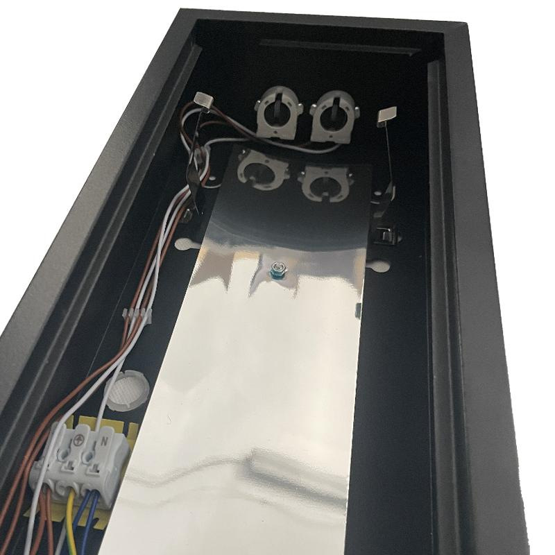 Čierne žiarivkové prisadené svietidlo na 2 x T8 ( 120cm LED trubica ) - TL301B 9