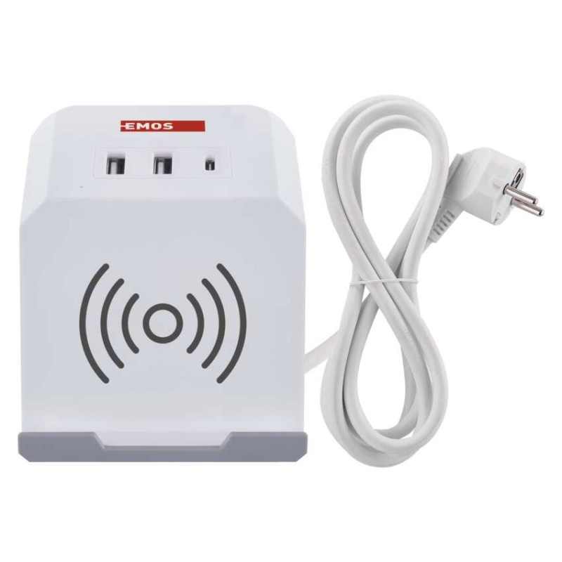 PRODL.KOSTKA 2Z 2M 1,5MM+2×USB A+1×C, Qi