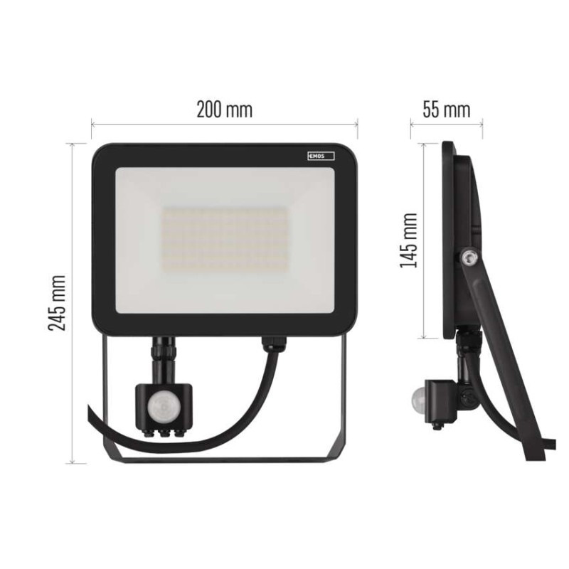 LED REFLEKTOR PROFI 50W 5500LM PIR 4