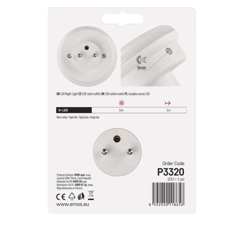 Svietidlo nočné + zásuvka 3 LED P3320 4