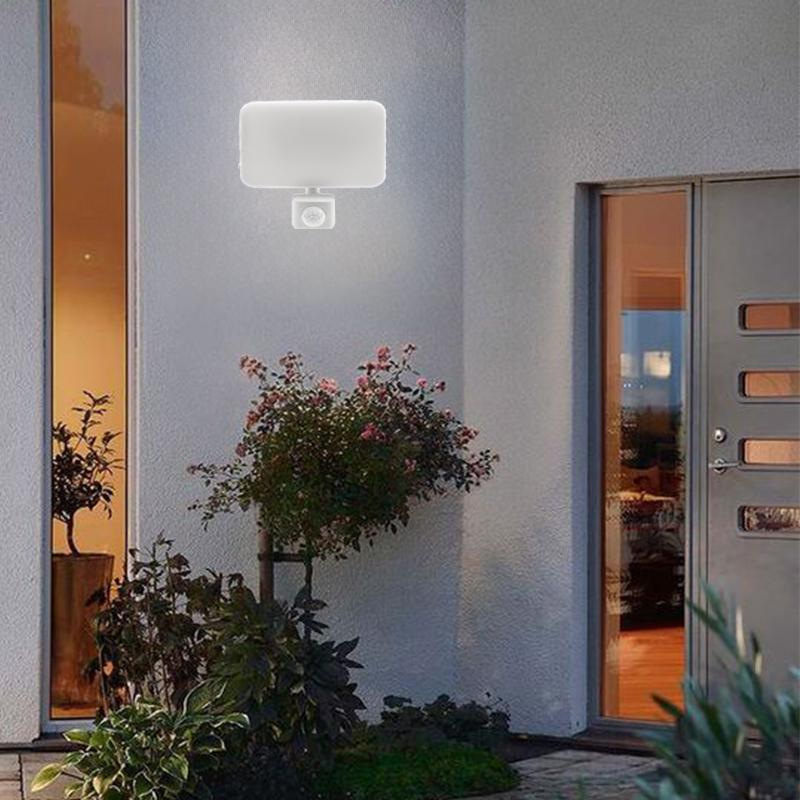 Vonkajší biely LED reflektor so senzorom 50W / 4000K - LF7124S 10