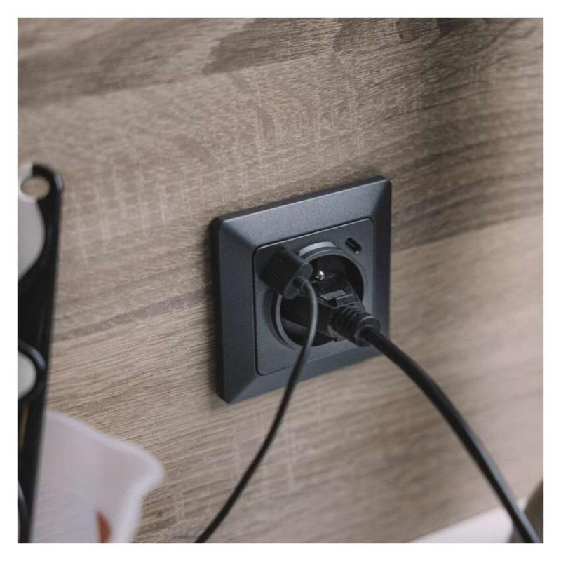 Zásuvka s USB A+C 3A antracit A6000.6 EMOS 8