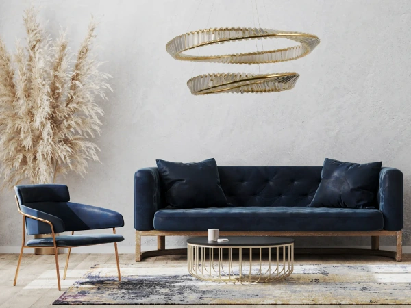 LED krištáľové svietidlo + diaľkový ovládač 90W - J6351/GCH 1