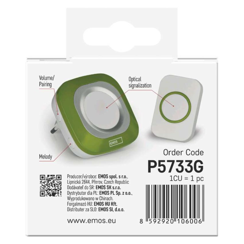 ZVONEK BEZDRÁTOVÝ AC P5733G 11