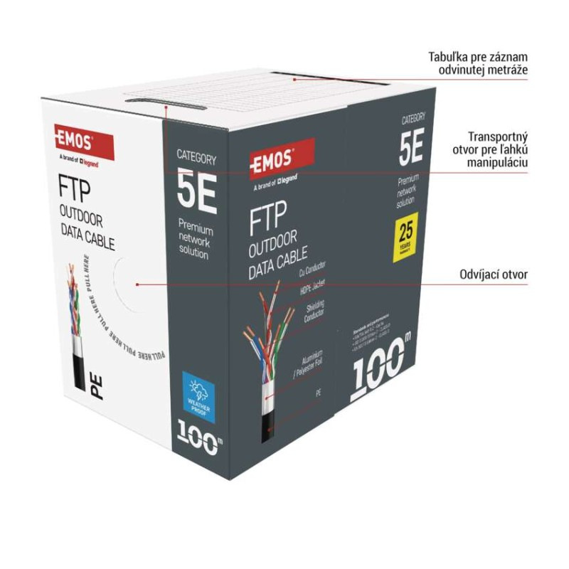 FTP KABEL CAT5E PE 100M OUTDOOR 2