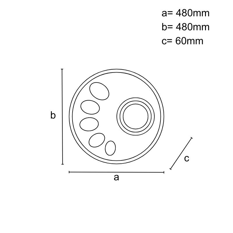 LED stropné svietidlo s diaľkovým ovládačom 95W - J1354/W 5