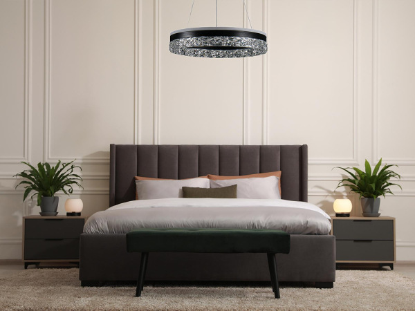 LED luxusné závesné krištáľové svietidlo s diaľkovým ovládačom 80W - TA2301/B 9