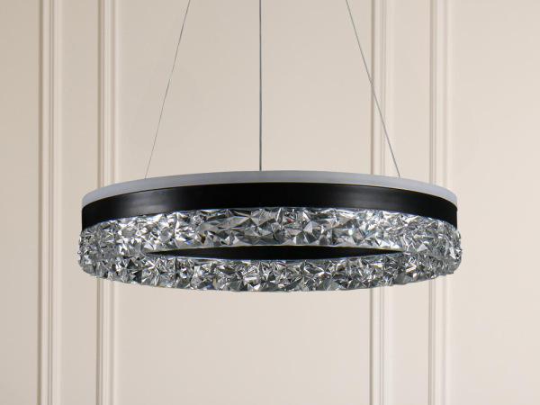 LED luxusné závesné krištáľové svietidlo s diaľkovým ovládačom 80W - TA2301/B