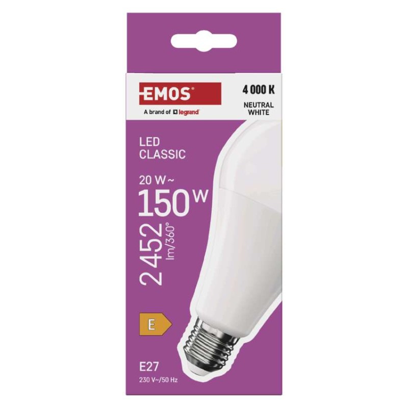 Žiarovka LED CLS A67 20W E27 NW ZQ5E83 EMOS 5