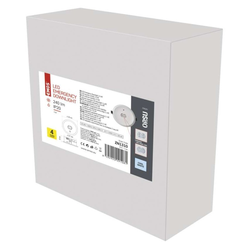 NOUZOVÉ SVÍTIDLO 3W 240LM 3H MT 6
