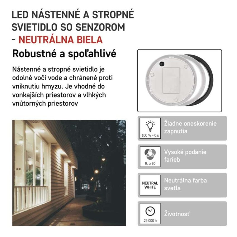 SVIETIDLO LED prisadené kruh čier./biela 14W neut.b. ZM3231 4