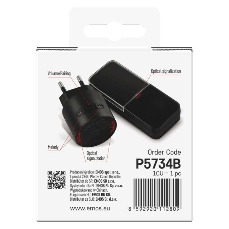ZVONEK BEZDRÁTOVÝ AC P5734B 12