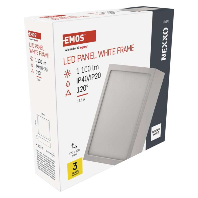 LED panel stropný prisadený štvorec 12,5W NEXXO ZM6135 9
