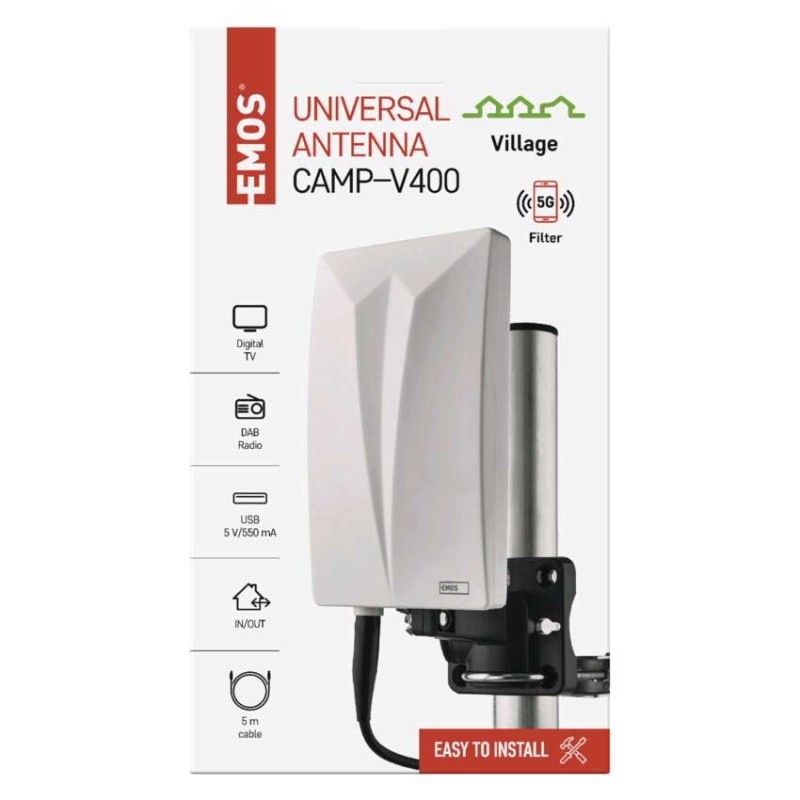 ANTÉNA UNIVERZÁLNÍ VILLAGE CAMPV400 7