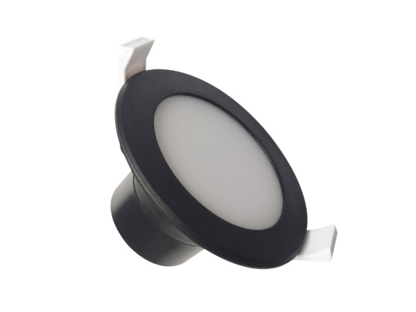 LED podhľadové svietidlo 7W / IP44 / DR01 / SMD / 4000K / BK - LDL153/B 5