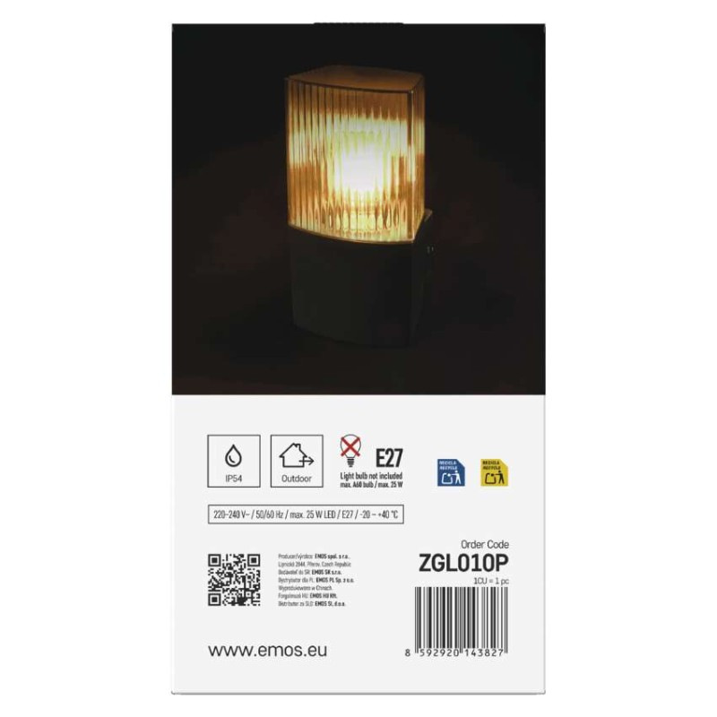 LED ZAHRADNÍ SVÍTIDLO,E27,IP54,MAX 25W,N 12