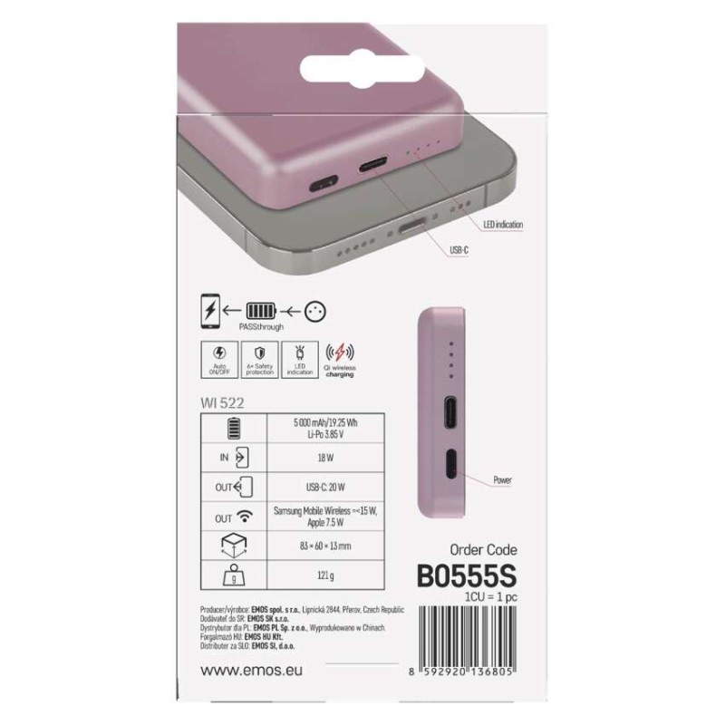 EMOS POWERBANKA WI 522 5000MAH LOSOSOVÁ 13