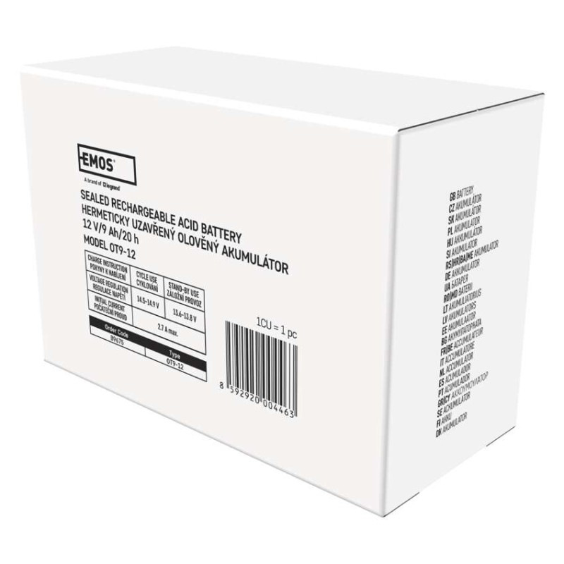 Akumulátor olovený 12 V 9 Ah faston 6,3 mm  B9675 8