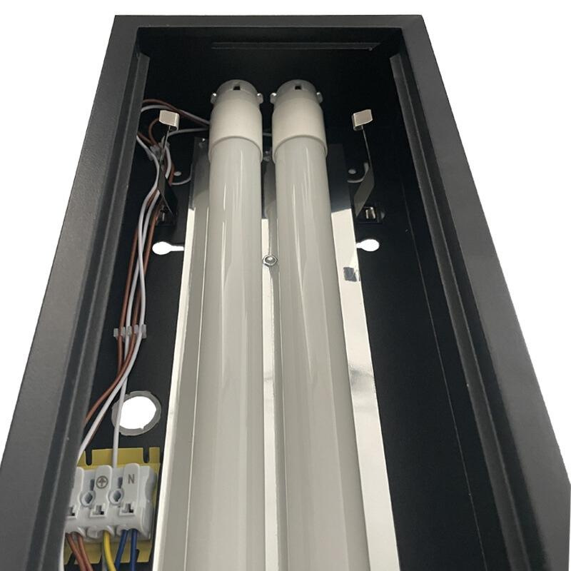 Čierne žiarivkové prisadené svietidlo na 2 x T8 ( 120cm LED trubica ) - TL301B 16