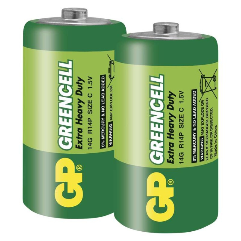 Batéria GP R14 (C), 14G 2 ks fólia zinkochloridová  B1230 1