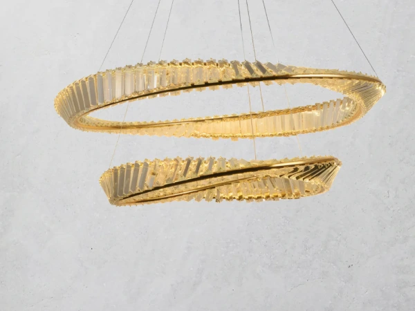 LED krištáľové svietidlo + diaľkový ovládač 90W - J6351/GCH 9